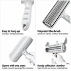 The pet hair roller in white, grey and black